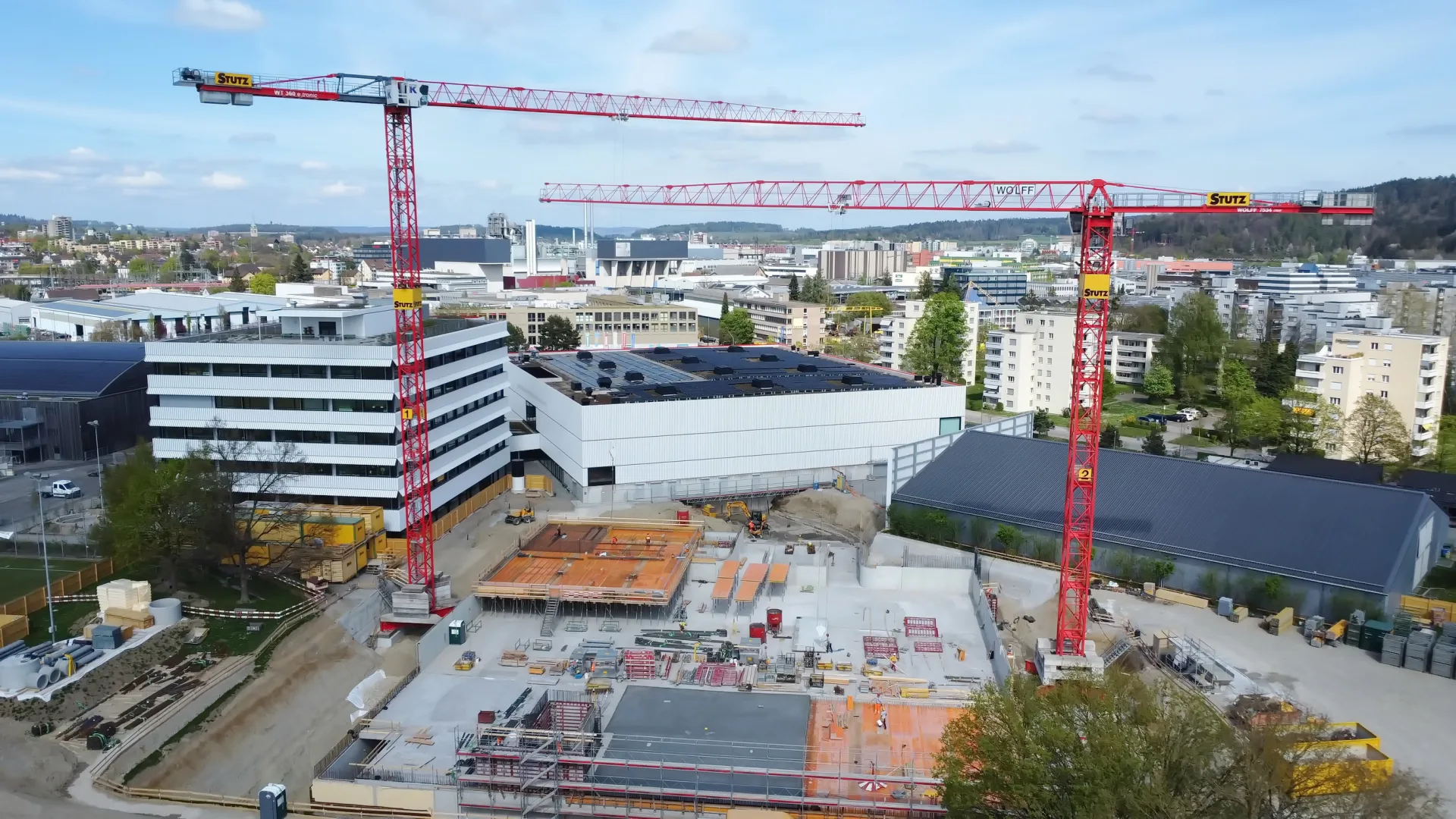 grosser Kran in Winterthur